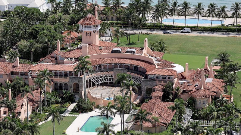 President Donald Trump's Mar-a-Lago estate is seen on September 14, 2022, in Palm Beach, Florida.