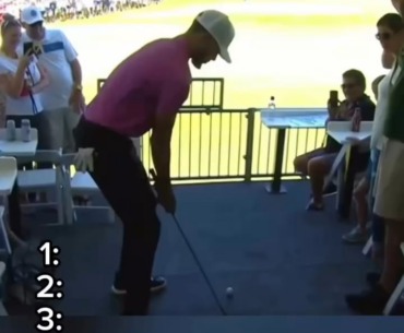 Curry see hole. Curry put ball. Curry celebrate.