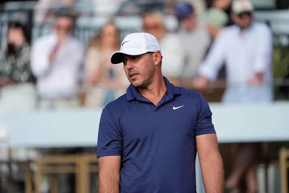 ADELAIDE, AUSTRALIA - APRIL 26: Brooks Koepka of Smash GC reacts after missing his putt on the 12th hole during LIV Adelaide at The Grange Golf Club on April 26, 2024 in Adelaide, Australia. (Photo by Asanka Ratnayake/Getty Images)Asanka Ratnayake&sol;Getty Images