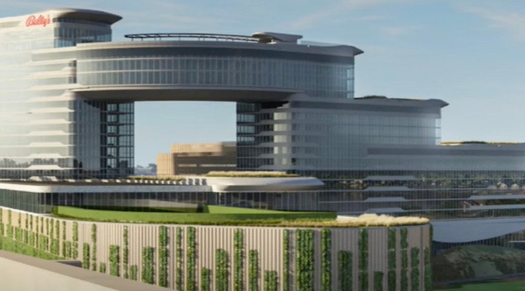 Rendering of Bally's Corporation golf and entertainment complex in the Bronx.
