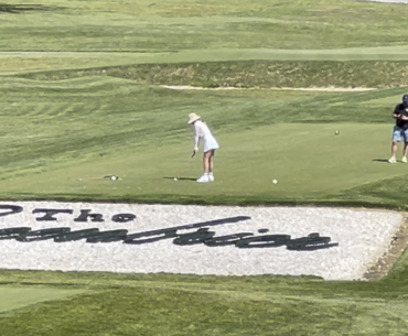 Paige playing the 18th during Garage Beer tournament @ The Greenbrier 6/11/25