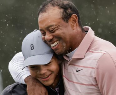 Charlie Woods admits to dad Tiger 'I know we argue' in emotional message to US golf legend