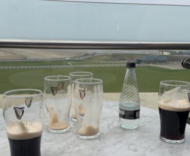 Roof deck pints with a view of golf history. The Old Course, St Andrews