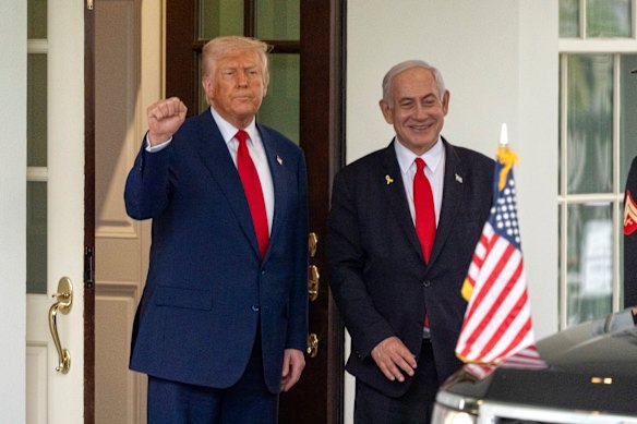 Trump and Benjamin Netanyahu at the White House in April.