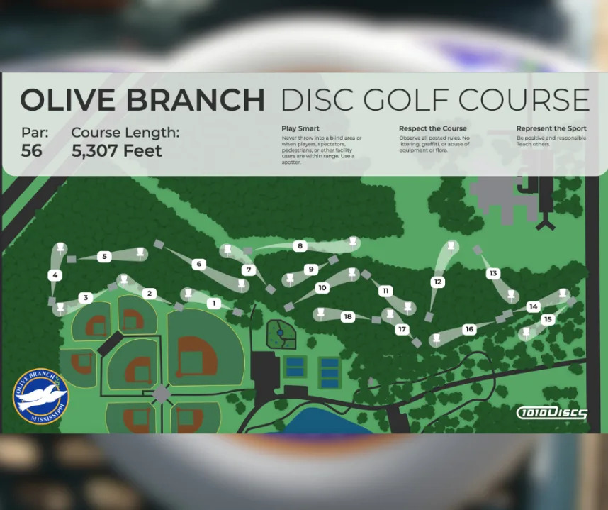 Map of new disc golf course
