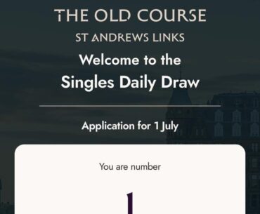 #1 on waiting list on the Old Course, how's this work?