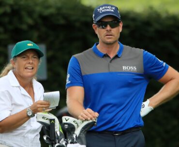 Henrik Stenson with caddie Fanny Sunesson