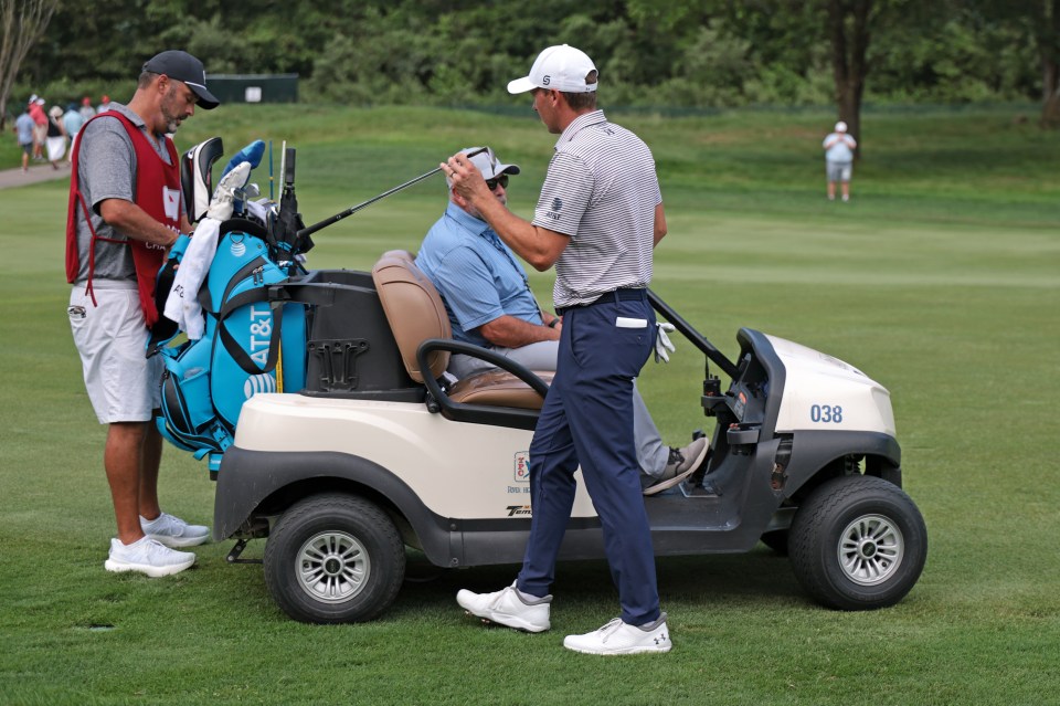 The pain in his neck and upper back became too much for Spieth to bear