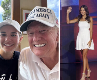 U.S. President Donald Trump and his granddaughter Kai Trump. [Picture = Kai Trump's Instagram capture]
