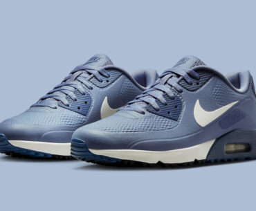 The Nike Air Max 90 Golf Preps For Tee Time In "Ashen Slate/Diffused Blue"
