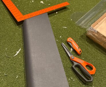 I think I found the best way to cut vinyl wall padding (adhesive back style)
