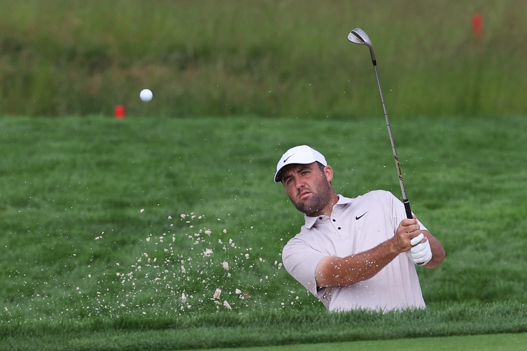 Scottie Scheffler during a practice round at Oakmont this week.