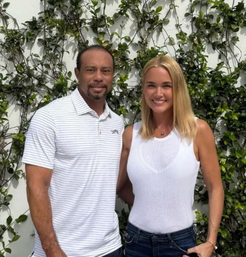 Tiger Woods and his daughter, Sam Woods.