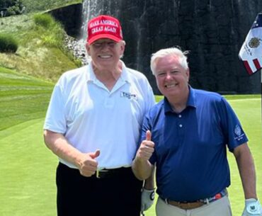 Trump golfs with GOP leaders as Senate races to pass bill by July 4