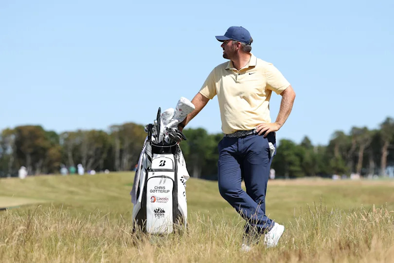 Chris Gotterup looks on during the second round of the 2025 Genesis Scottish Open at The Renaissance Club.