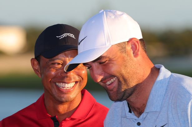 Tiger Woods and Scottie Scheffler