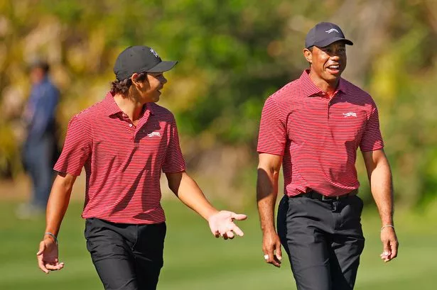 Tiger Woods has been accompanying Charlie as the 16-year-old tries his hand at junior competitions