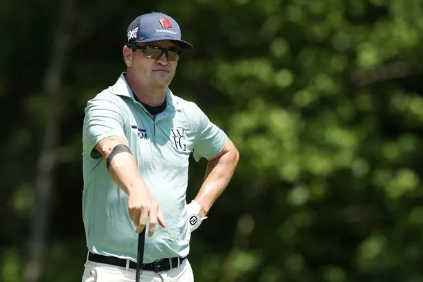 Zach Johnson of the United States looks on from the second tee during the first round of the John Deere Classic 2025 at TPC Deere Run on July 03, 2025 in Silvis, Illinois