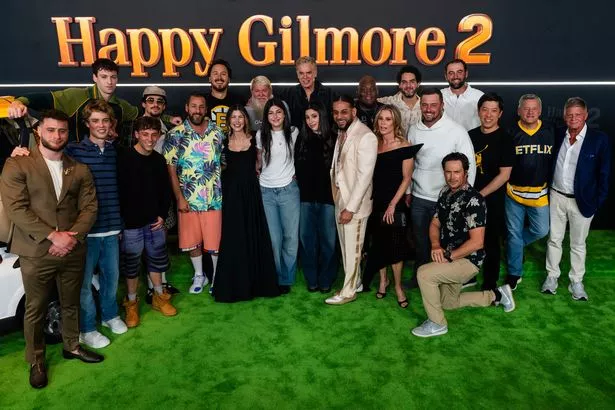 John Daly alongside other cast members of Happy Gilmore 2 