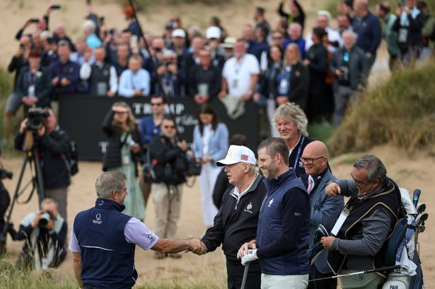 Donald Trump meets Paul McGinley in Scotland