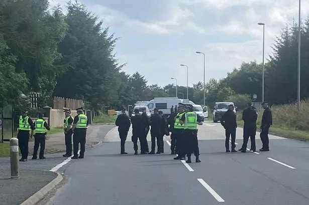 Police officers are currently on the scene in Balmedie