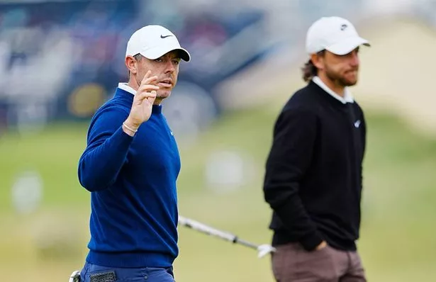 Rory McIlroy celebrates his birdie on the 1st during day two of The 153rd Open Championship