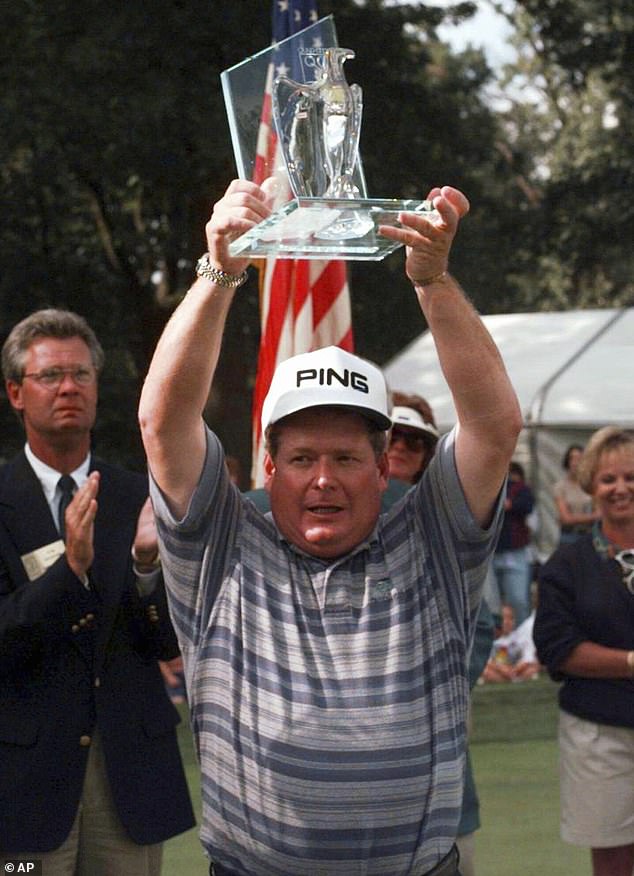 Fiori famously took down a 20-year-old Tiger Woods in the 1996 Quad City Classic (above)