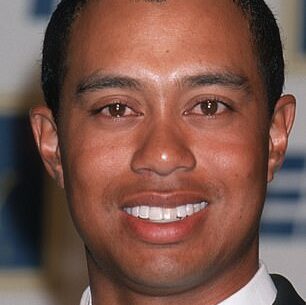 Woods is pictured above in 2000