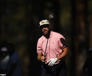 Travis Kelce hit a spectator on the back of the neck with a golf shot on Saturday