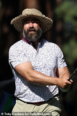 The NFL legend in action at the American Century Championship