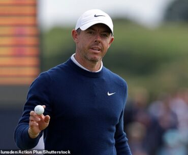 Rory McIlroy is three under par after his first two rounds in the Open at Royal Portrush