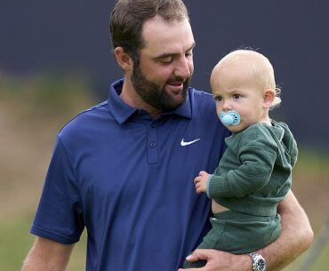 Open champion Scottie Scheffler has revealed his one-year-old son is already swinging a club.