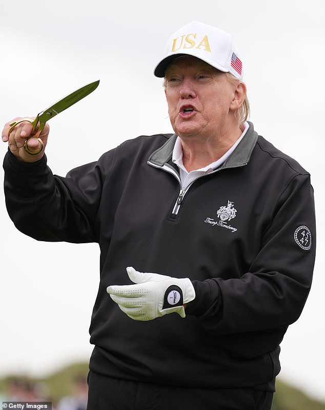 Mr Trump also owns the Trump Turnberry golf resort in Ayrshire