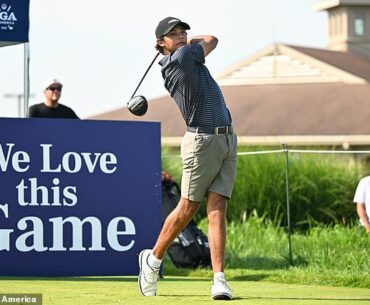 Charlie Woods exploded into form during the second round of the Junior PGA Championship