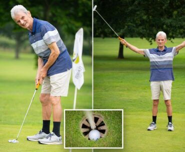 Age has no barrier as golf lover sinks 'miracle' hole-in-one for 90th birthday