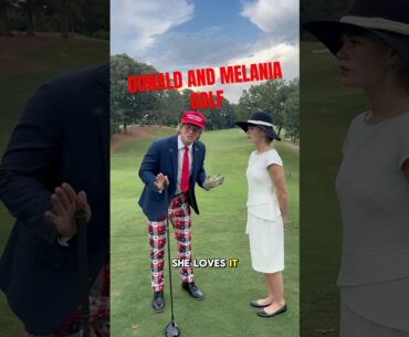 She loves this game!!🇺🇸👍 #donaldtrump #melaniatrump #golf #funny #comedy