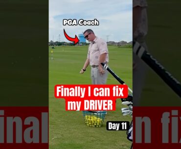 PGA Coach SAVED my driver!⛳️ FINALLY🥹 #golf #golflife #beginnergolf #golfjourney #golftip #golfer