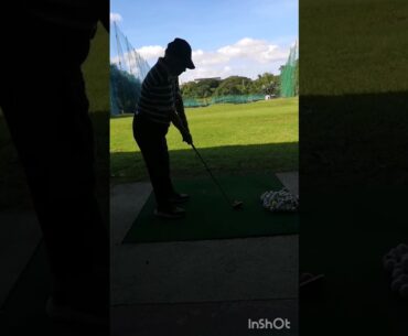 My 77 year-old dad's golf swing is better than mine! #beginnergolfer