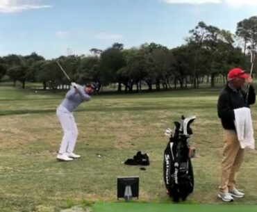 Sam Ryder Golf Swing on the driving range Valspar Championship 2023