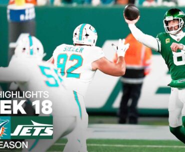 Miami Dolphins vs. New York Jets | 2024 Week 18 Game Highlights