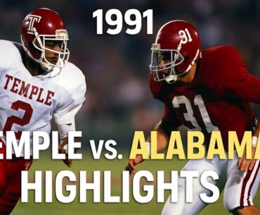 1991 Temple vs. #20 Alabama Highlights