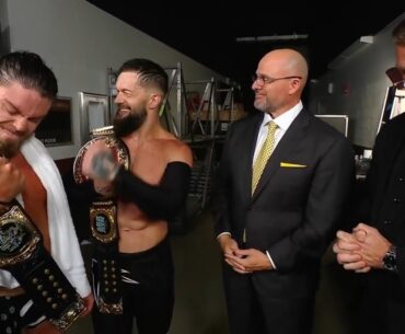 Finn Balor overwhelmed with joy upon Nick & Adam accepting Roxanne Perez as Raquel's Tag partner