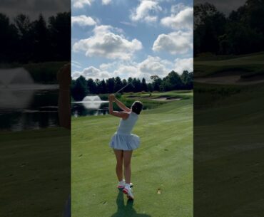 What are you hitting from 100yds? #golf #golfgirl #golfadvice #golfer #golfing #progolfer #trickshot