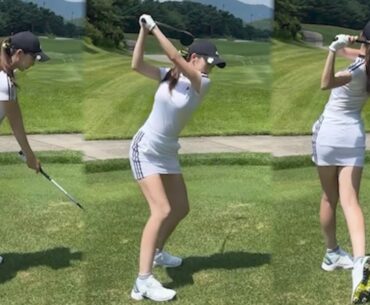 멋진 어드레스! KLPGA 김민 프로의 골프스윙!