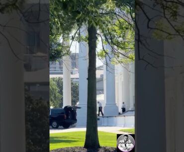 Donald J Trump departing The White House this morning to play golf at Trump National Golf Club