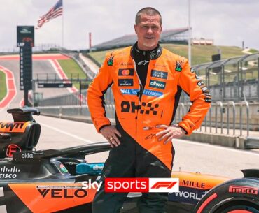 FIRST LOOK! Brad Pitt and Martin Brundle drive a McLaren F1 car at COTA 🇺🇸👀