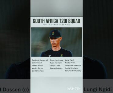 🚨 South Africa T20I Squad Announced for Tri-Series vs NZ & ZIM! | Rassie Leads the Pack 🏏🇿🇦 #updates
