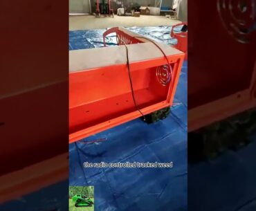 remote operate track lawn mower trimmer by Vigorun Tech,Vigorun wireless rubber track tank lawnmower