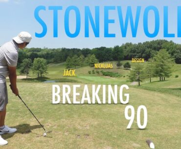 Golf Course Vlog-Front 9|Breaking 90 at Stonewolf golf club| Shot tracking|Voiceover|Music|Stats