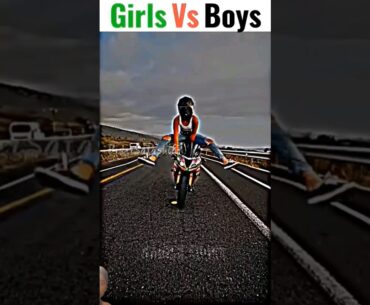 Girls vs boys bike stunt #shorts #trending #bike #zx10r #stunt #superbikegirl #funny